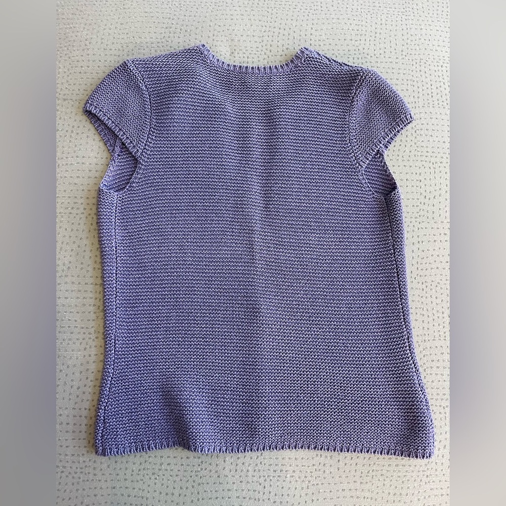 Jones New York cornflower blue deep V one button sweater vest ladies size medium - Picture 13 of 13